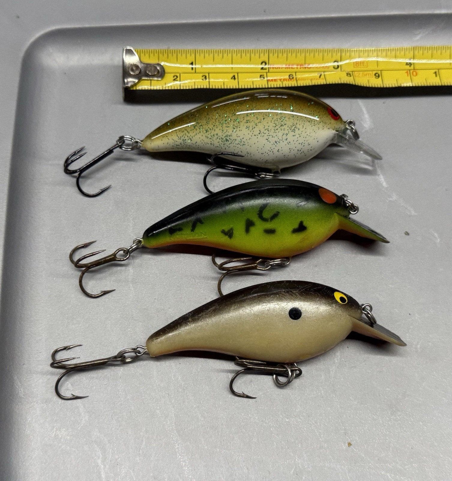 (3) Norman Shallow Little N Crankbait Fishing Lures Lot Of 3