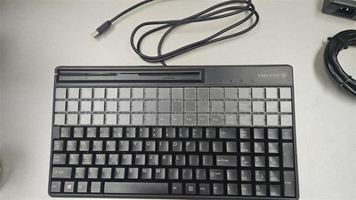 Cherry SPOS USB Keyboard POS G86-61410 w/ integrated credit card swipe
