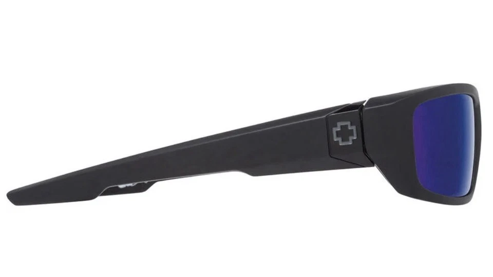 Gafas de sol Spy Optic DIRTY MO - MATE Negro/Bronce feliz POLAR Azul Espejo NUEVO Foto 3 de 4