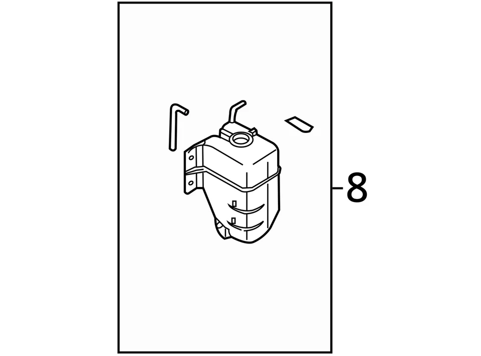 Kia Sedona 2011 botella de desbordamiento de refrigerante OEM 117 k millas - LKQ412066093 Foto 4 de 4