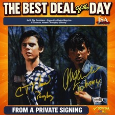 Ralph Macchio & C. Thomas Howell Signed 8x10 Photo as Ponyboy & Johnny JSA...