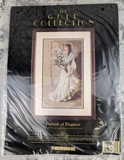 VTG '94 Dimensions Portrait of Elegance Counted Cross Stitch Kit 10x17in 3767