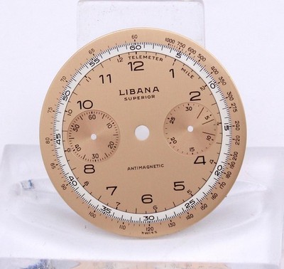Vintage LIBANA Superior Antimagnetic VALJOUX 23 CHRONOGRAPH Val. 23 DIAL N.O.S.