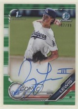 2019 Bowman Draft Chrome Pick Green Refractor 82/99 Jimmy Lewis #CDA-JL Auto 4n0