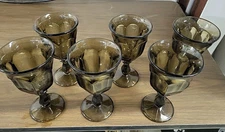 Imperial Glass Water Goblets OLD WILLIAMSBURG NUT BROWN 8oz Set of 6- 6.5’