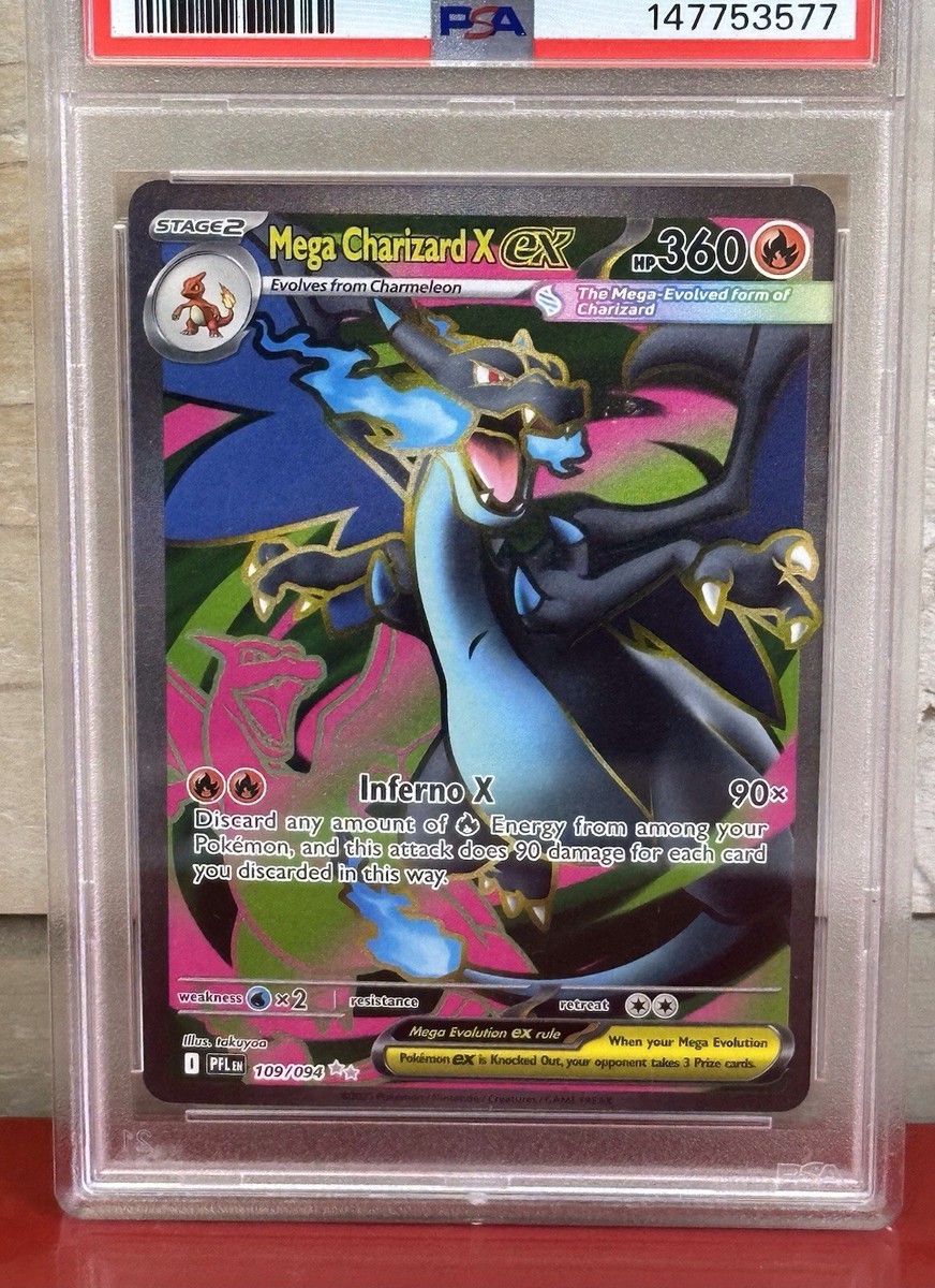 Pokemon Mega Charizard X ex 109/094 Phantasmal Flames PSA 8 | eBay