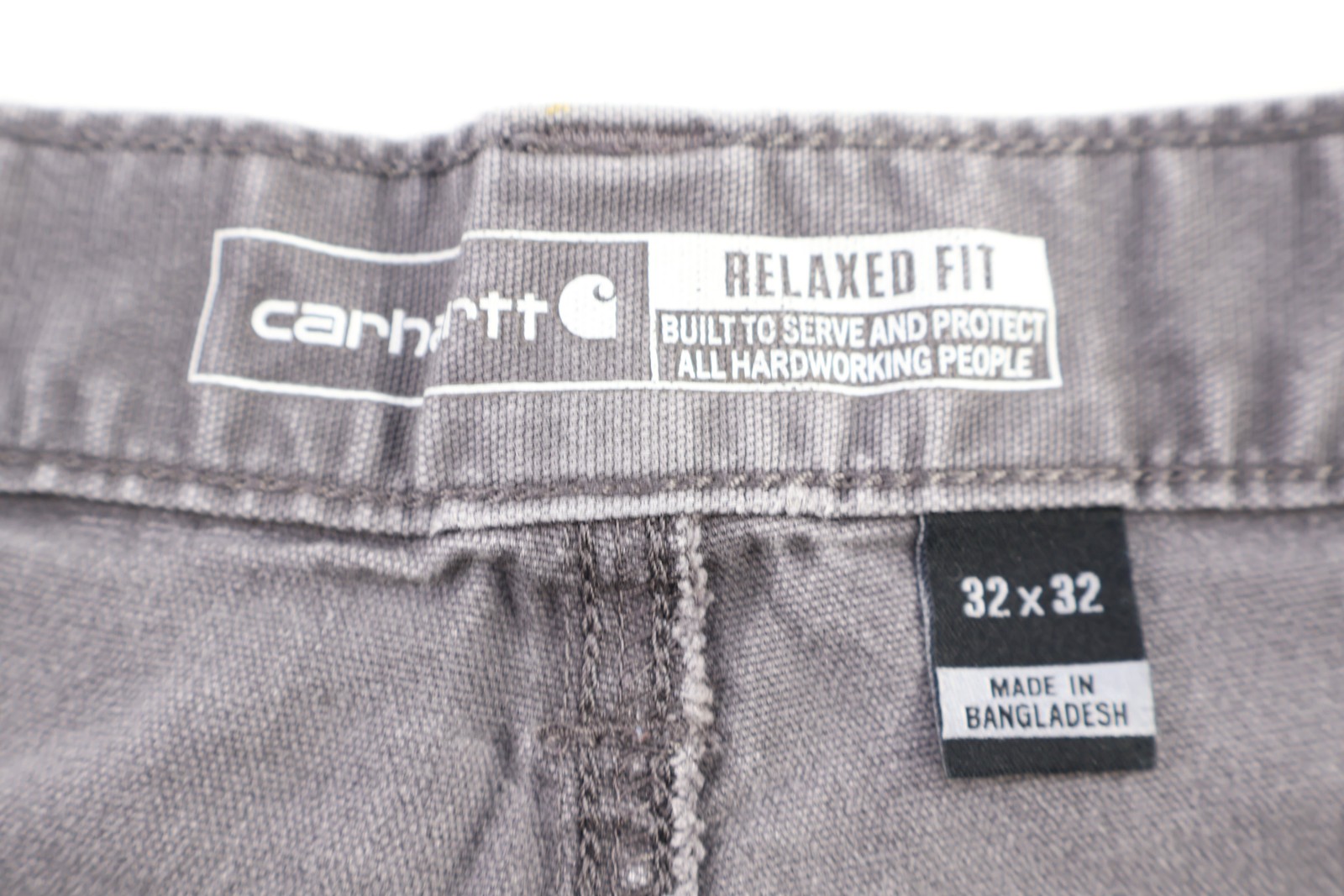 Carhartt Logo Patch Grey Relaxed Fit Pants thumbnail 3