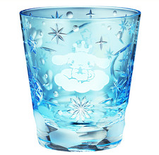 Tazza di cristallo Cinnamoroll Edo Kiriko in vetro taglio blu nuova