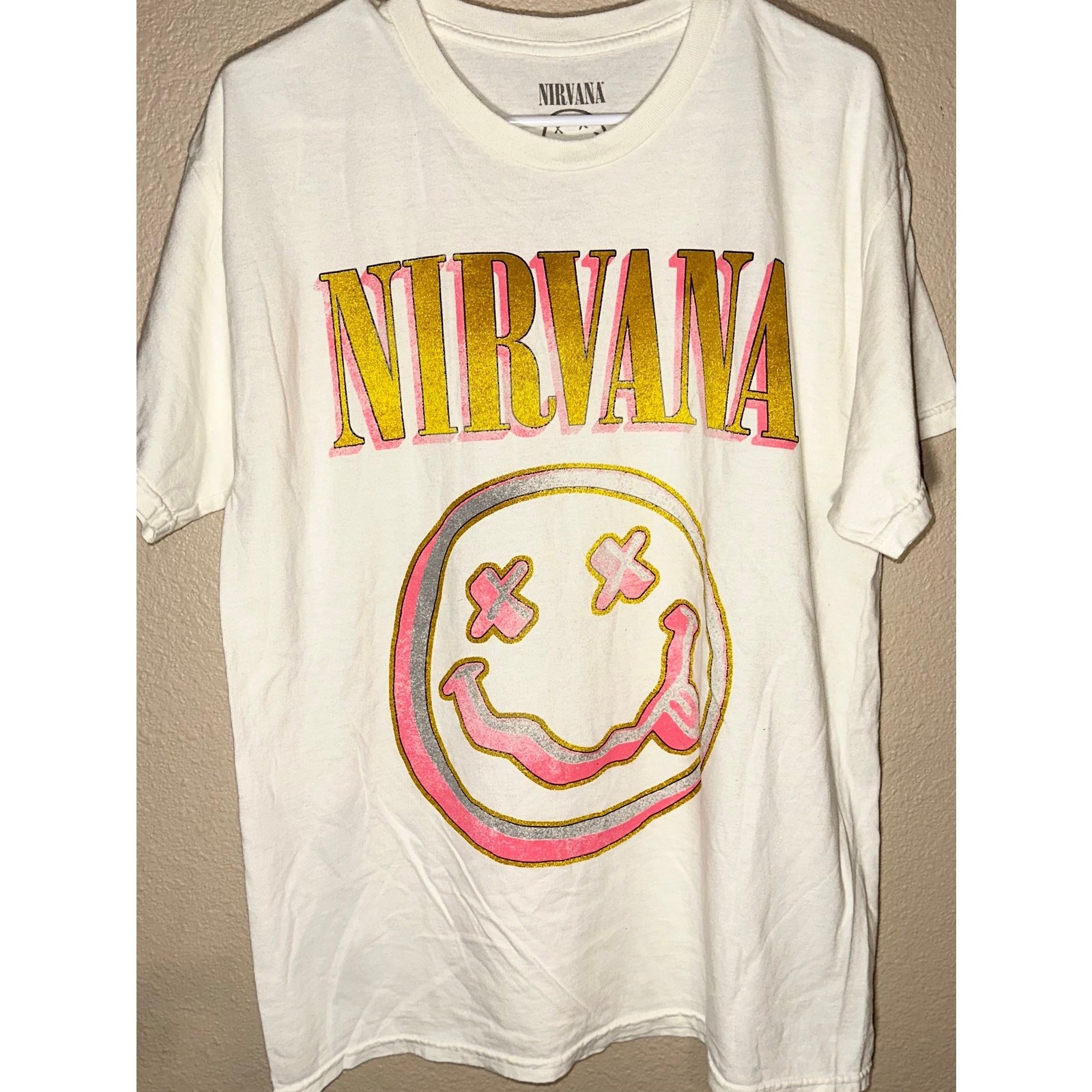 ☁️ Nirvana Gold + Pink Fade Tee (M)