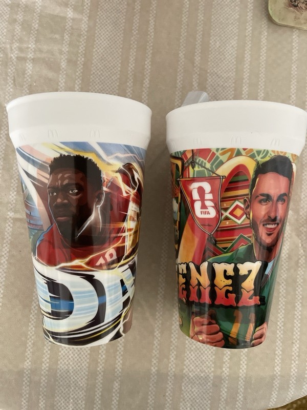 2-2026 McDonald's FIFA World Cup Adult Happy Meal Cup Davies & Gimenez