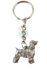 Cocker Spaniel Keychain Pewter Puppy Cut