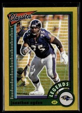 2022 CLASSICS GOLD TIMELESS TRIBUTES LEGENDS /60 JONATHAN OGDEN RAVENS