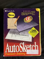 Vintage AUTODESK AUTOSKETCH RELEASE 6 For WIN 95, 98, WIN NT 4.0 - 1 CD