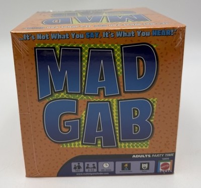 Mad Gab Adult Party Game Mattel Games 2-12 Players Ages 10+ ~ Sealed