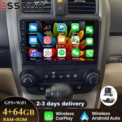 9'' Car Stereo 4G+64G For Honda CRV 2007-2011 Android 15 Carplay GPS Navi+DVR&AHD