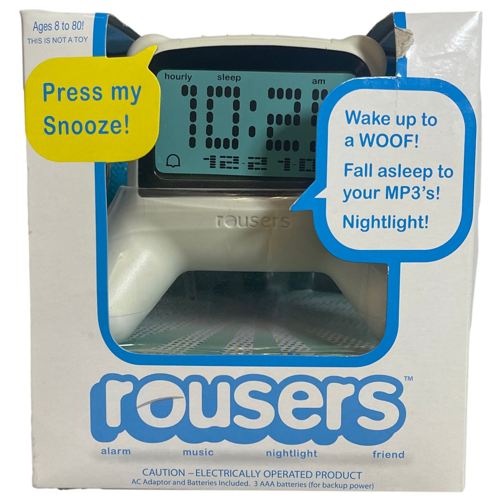 Rousers Dalmation Colored Dog Shaped Alarm Clock, Wake up to a Woof