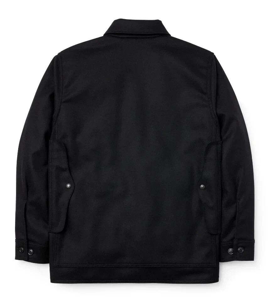 Filson Seattle Cruiser Jacket XL Black Wool Made in USA Midweight