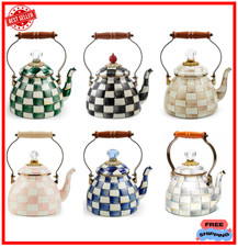 Mackenzie- Childs 3-Quart Enamel Tea Kettle, 6 Colors, NEW, SALE, FREE SHIPPING