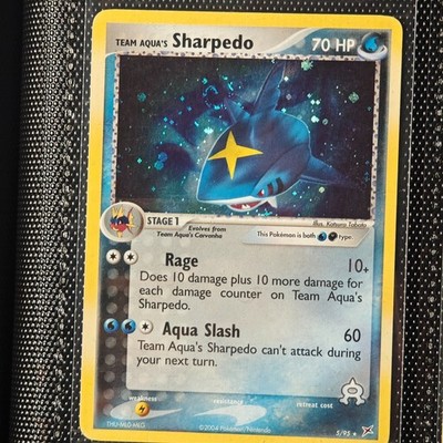 Team Hydro Sharpedo (MA 5/95) EX Team Magma vs Team Hydro VINTAGE ENG EXC HOLO