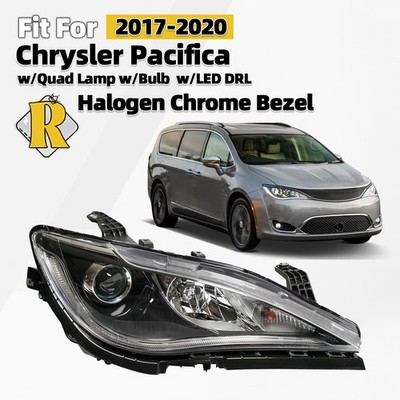 For 2017-2020 Chrysler Pacifica Halogen Projector Headlight W/Bulb&LED DRL Right