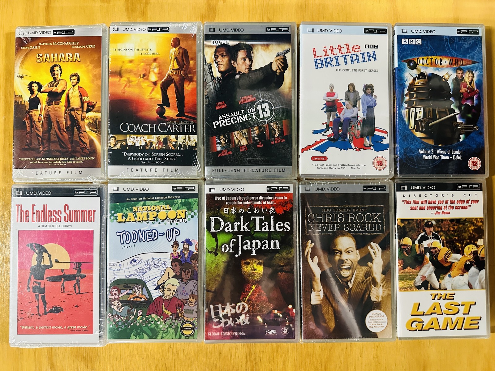 Lot Of 10 UMD Movies For PSP Sahara Doctor Who First Descent Very Good 0413