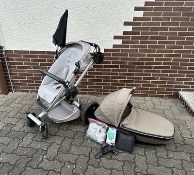 Quinny Buzz Xtra Kombikinderwagen Komplettset mit Babywanne Zubehör Grau/Beige