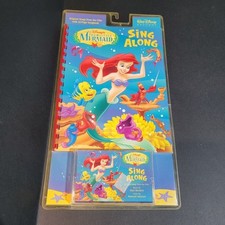 Vintage Disney The Little Mermaid Sing Along Cassette Tape With Book Sealed PA