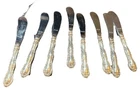 Wallace “Old Atlanta”  6”Sterling Silver handle Butter Paddle Spreader Knives(8)