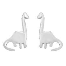 Simply Jurassic Dinosaur .925 Sterling Silver Stud Earrings