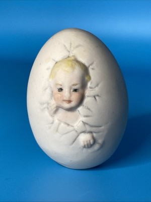 Birthing Egg Bisque Vintage Baby (Kewpie-Style)