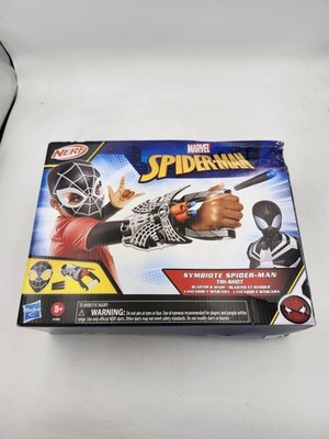 NERF Marvel Spider-Man Symbiote Tri-Shot Blaster & Mask Toy 5+