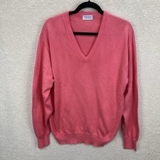 VTG Brooks Brothers Sweater Men  s 46 Pink Sea Island Cotton Made In USA