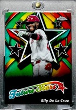 ELLY DE LA CRUZ RARE HOLO INSERT REFRACTOR CHROME INVESTMENT CARD REDS MINT