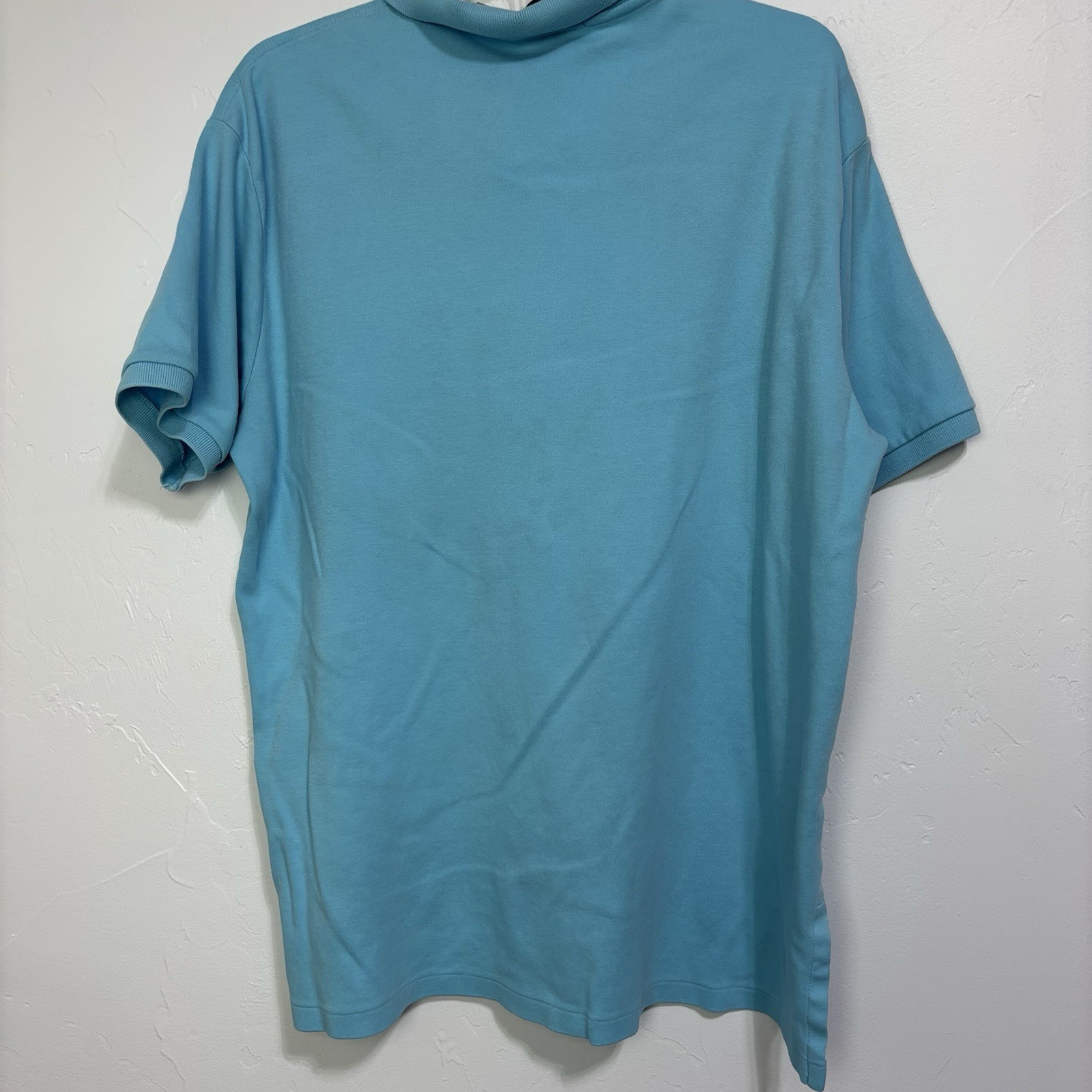 Polo Ralph Lauren Vintage Y2K Personalizzata Vestibilità Manica Corta Camicia Uomo XL Blu Rosa Pony