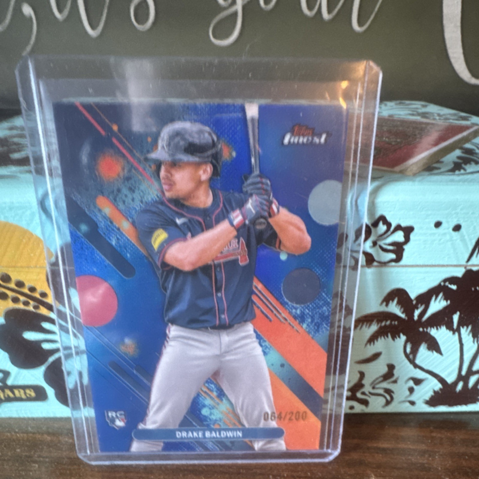 Topps 2025 Finest Drake Baldwin #21 Blue Refractor /200 Rookie Atlanta Braves