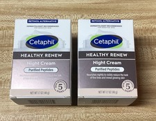 LOT OF 2 Cetaphil Healthy Renew Night Cream, Anti-Aging Moisturizer 1.7 oz