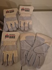 Zestaw 4 Big Jake MCR Safety Premium Skórzane rękawice robocze z palmami XL Szyte z kevlarem