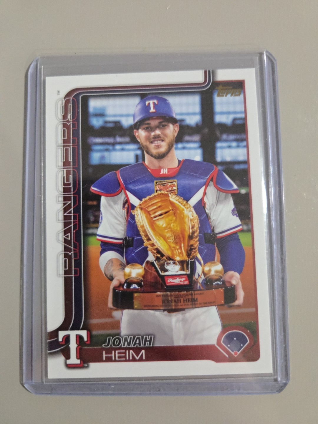2025 Topps Series 1 - Jonah Heim #51 Golden Mirror Image Variation