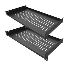 2 PCS 1U Vented Cantilever Server Rack Mount Shelf 10 Inch 254mm Deep 19in