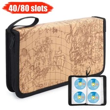 40/80 Discs DVD CD Storage Bags Zipper Album Case Wallet Carry Holder Dustproo