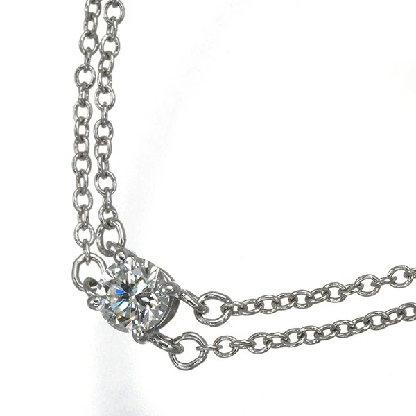 Auténtica Tiffany&Co. Pulsera Diamante 0.17ct Solitario Platino 950  Foto 2 de 4