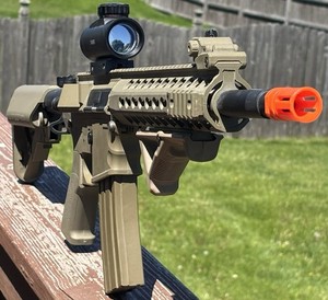 Lancer Tactical LT-19BL-G2 Gen 2 M4 10" Keymod Airsoft Rifle with Attachments