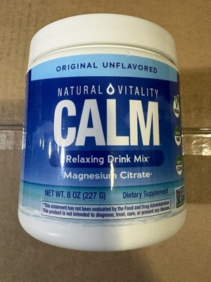 Natural Vitality Calm Magnesium Powder | 8oz Unflavored Supplement | EXP 6/2028