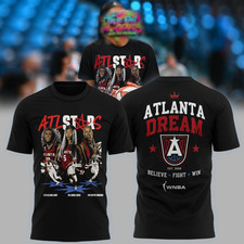 At.lan.ta Dream W/NBA All-Star Game 2026 Black Double-Sided Fan T-Shirt S-5XL