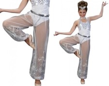 Lot of 4 Stand Out HAREM PANTS ONLY Child X-Small Dance Costume Hologram Sequin