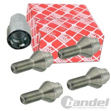 4x FEBI FELGENSCHLOSS-SATZ KEGELBUND passend für CITROEN BERLINGO C2 C3