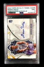 PSA 9 Monica Seles 2024 Topps Royalty Tennis AMBASSADOR Blue /25 Auto