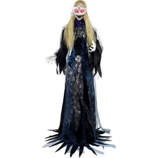 5.5-Ft Animatronic Animated Standing Masquerade Lady, Halloween Animatronic, ...