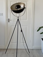 Industrial spotlight Black and Silver Floor lamp.
