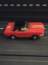 Aurora TJet 65 1965 RED Mustang Slot Car Black Hardtop Thunderjet RARE NICE WOW